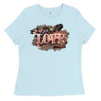 Love America 4th Of July Ladies Tee | Teevron
