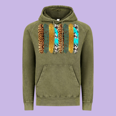 Western Brushstrokes Vintage Hoodie Designed By Oliviacreatesart