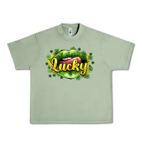 Oil Green St. Patrick's Day lips lucky Urban Heavy Tee - HowdyJamesFarm