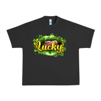 Pigment Black St. Patrick's Day lips lucky Urban Heavy Tee - HowdyJamesFarm
