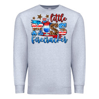 Heather Grey little miss firecracker Premium Sweatshirt - AdoDesignShop