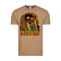Vintage Coffee Black couple blessed Vintage Tee - HowdyJamesFarm