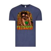 Vintage Denim Black couple blessed Vintage Tee - HowdyJamesFarm