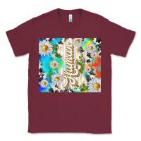 Burgundy human with daisies Classic Tee - TumblerDesignByShophia