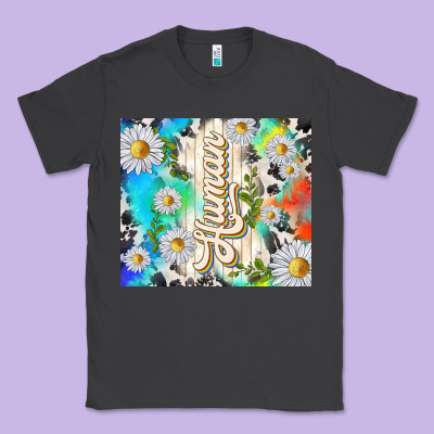 Human With Daisies Classic Tee Designed By Tumblerdesignbyshophia