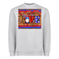 Heather Grey american flag gnomes love star leopard glitter Heavyweight Sweatshirt - Artiststas