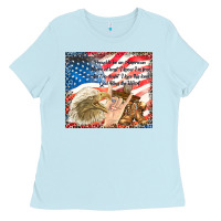 Baby Blue god bless the usa Ladies Tee - TumblerDesignByShophia