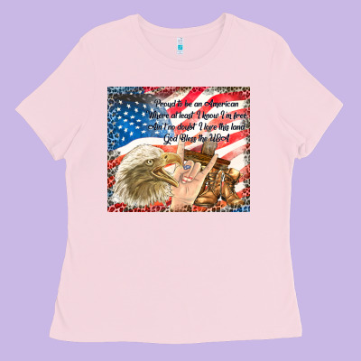 God Bless The Usa Ladies Tee Designed By Tumblerdesignbyshophia