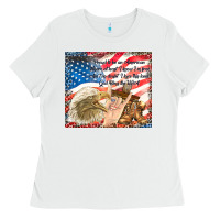 White god bless the usa Ladies Tee - TumblerDesignByShophia
