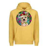 Antique Gold Christmas Chihuahua Premium Hoodie - RanaPortraitStore