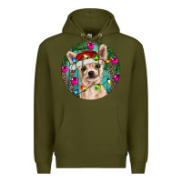 Army Green Christmas Chihuahua Premium Hoodie - RanaPortraitStore