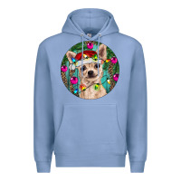 Colony Blue Christmas Chihuahua Premium Hoodie - RanaPortraitStore