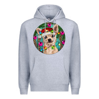 Heather Grey Christmas Chihuahua Premium Hoodie - RanaPortraitStore