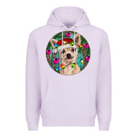 Lilac Christmas Chihuahua Premium Hoodie - RanaPortraitStore