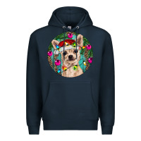 Navy Christmas Chihuahua Premium Hoodie - RanaPortraitStore