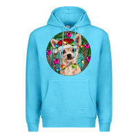 Ocean Blue Christmas Chihuahua Premium Hoodie - RanaPortraitStore