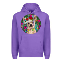 Purple Christmas Chihuahua Premium Hoodie - RanaPortraitStore