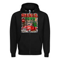 Black small town christmas Zipper Hoodie - BarkalooDesign