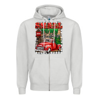 Dove Grey small town christmas Zipper Hoodie - BarkalooDesign