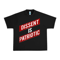 Black DISSENT IS PATRIOTIC Political Meme Raglan Baseball Tee Urban Heavy Tee - maiPhamDesign