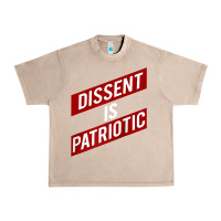 French Oak DISSENT IS PATRIOTIC Political Meme Raglan Baseball Tee Urban Heavy Tee - maiPhamDesign