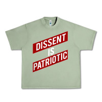 Oil Green DISSENT IS PATRIOTIC Political Meme Raglan Baseball Tee Urban Heavy Tee - maiPhamDesign