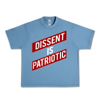 Pebble Blue DISSENT IS PATRIOTIC Political Meme Raglan Baseball Tee Urban Heavy Tee - maiPhamDesign