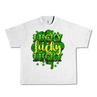 Lunar Rock lucky lucky lucky clover St. Patrick's Urban Heavy Tee - HowdyJamesFarm