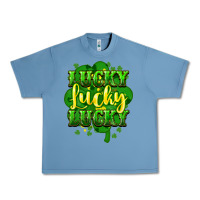 Pebble Blue lucky lucky lucky clover St. Patrick's Urban Heavy Tee - HowdyJamesFarm