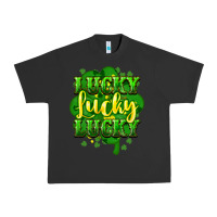 Pigment Black lucky lucky lucky clover St. Patrick's Urban Heavy Tee - HowdyJamesFarm