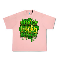 Salmon lucky lucky lucky clover St. Patrick's Urban Heavy Tee - HowdyJamesFarm