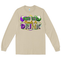 Mushroom This girl needs a drink Long Sleeve Tee - FaDigitalArtStudio