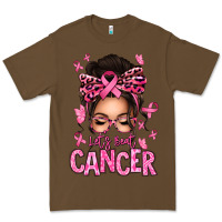 Cacao lets beat cancer afro messy bun Premium Tee - texasbilliewilder
