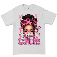 Lets Beat Cancer Afro Messy Bun Premium Tee | Teevron