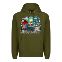 Army Green Happy Easter Premium Hoodie - CowhideDigitalArt