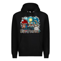 Black Happy Easter Premium Hoodie - CowhideDigitalArt