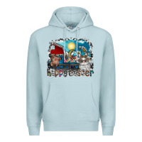 Blue Mist Happy Easter Premium Hoodie - CowhideDigitalArt