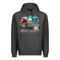 Charcoal Heather Happy Easter Premium Hoodie - CowhideDigitalArt