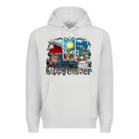 Dove Grey Happy Easter Premium Hoodie - CowhideDigitalArt