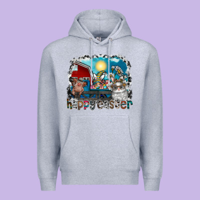 Happy Easter Premium Hoodie Designed By Cowhidedigitalart