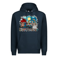 Navy Happy Easter Premium Hoodie - CowhideDigitalArt