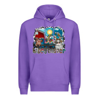 Purple Happy Easter Premium Hoodie - CowhideDigitalArt