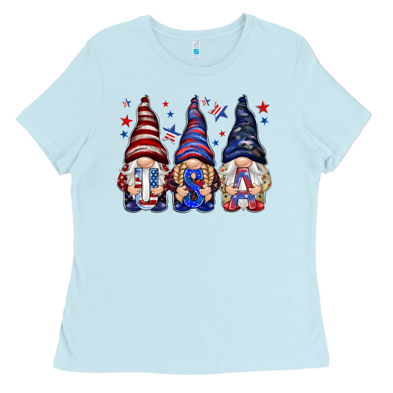 Usa Gnomies 4th Of July Ladies Tee by HowdyJamesFarm | Teevron