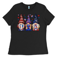 Black USA gnomies 4th of july Ladies Tee - HowdyJamesFarm