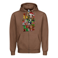 Chestnut Christmas ho ho ho cow Zipper Hoodie - BarkalooDesign
