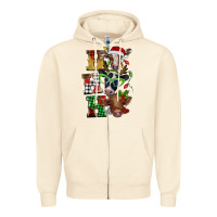 Sandshell Christmas ho ho ho cow Zipper Hoodie - BarkalooDesign