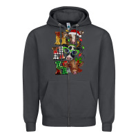 Smoke Christmas ho ho ho cow Zipper Hoodie - BarkalooDesign