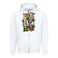 White Christmas ho ho ho cow Zipper Hoodie - BarkalooDesign