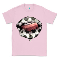 Bubblegum Pink Soccer lips Classic Tee - HowdyJamesFarm