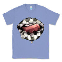 Colony Blue Soccer lips Classic Tee - HowdyJamesFarm